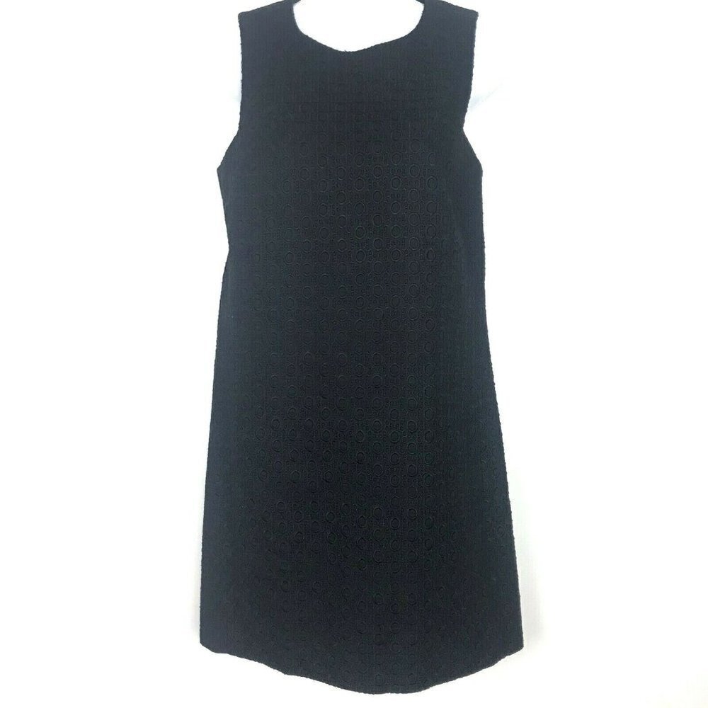 Theory Black Lace Sheath Dress 6 Womens Sleeveless